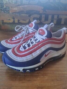 Nike Air Max 97 USA Sneakers, Kid's 5Y, Patriotic Red White Blue, CW5856-100